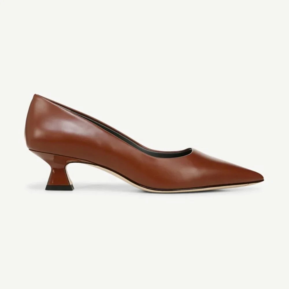 Franco Sarto Diva Leather Kitten Heel Pumps